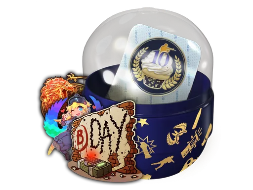 10 Year Birthday Sticker Capsule